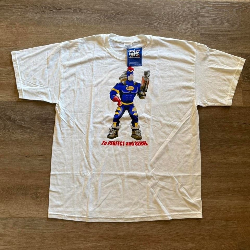 (NWT) Vintage Rare Eskimo Joe "Super Crispy"‎ Super Hero tee Size XL